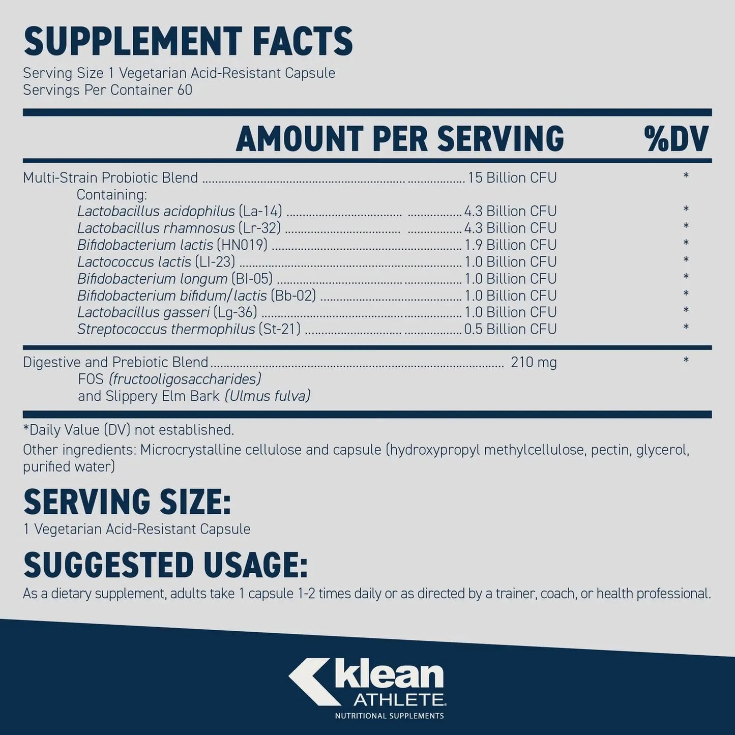 Klean Probiotic - 60 Capsules