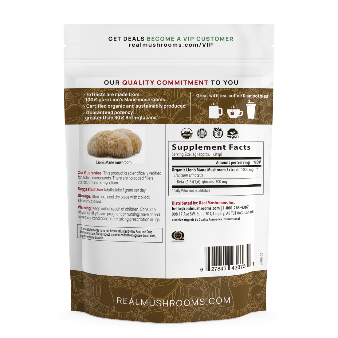 Lions Mane Mushroom Powder